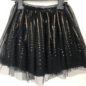 Girl's tulle sequin skirt Black - size 8 years